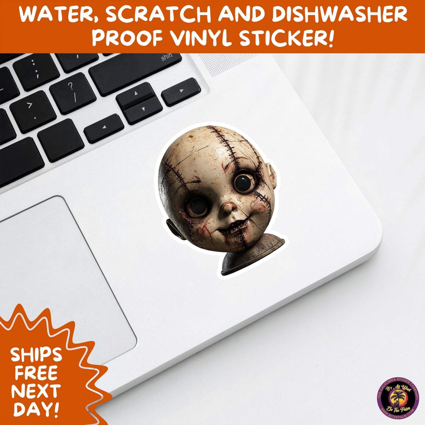 HORROR DOLL STICKERS Spooky Cute Creepy Girl Stickers – Perfect for Halloween, Scrapbooking, and Horror Aesthetic Fans