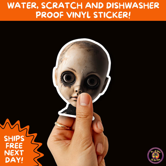 HORROR DOLL STICKERS Spooky Cute Creepy Girl Stickers – Perfect for Halloween, Scrapbooking, and Horror Aesthetic Fans