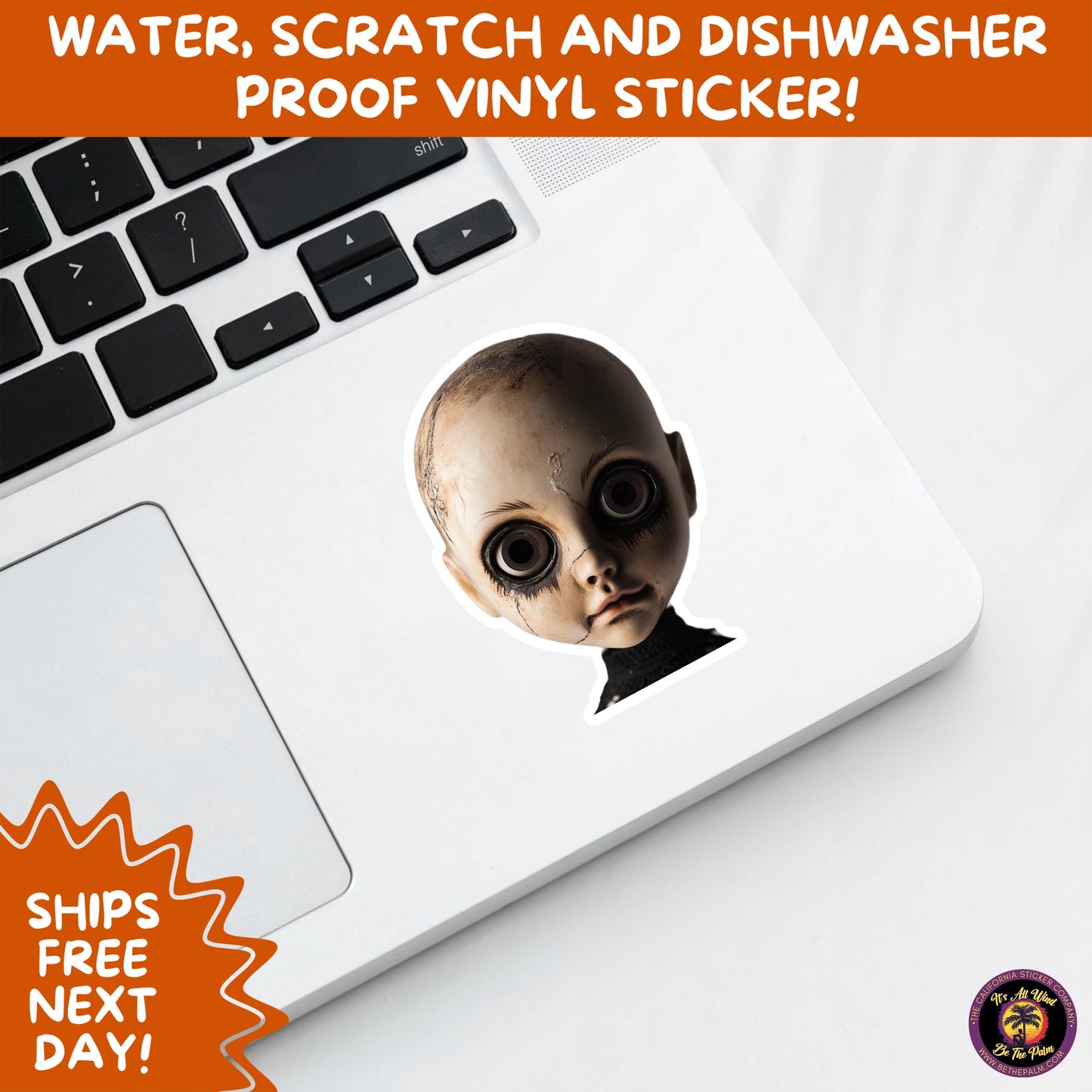 HORROR DOLL STICKERS Spooky Cute Creepy Girl Stickers – Perfect for Halloween, Scrapbooking, and Horror Aesthetic Fans