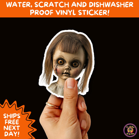 HORROR DOLL STICKERS Spooky Cute Creepy Girl Stickers – Perfect for Halloween, Scrapbooking, and Horror Aesthetic Fans