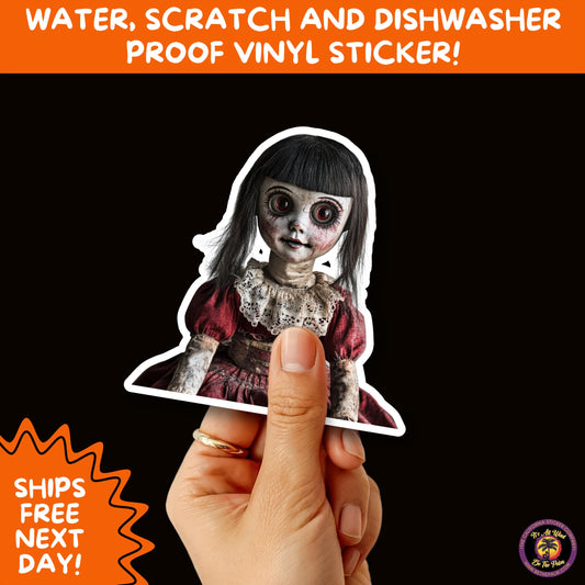 HORROR DOLL STICKERS Spooky Cute Creepy Girl Stickers – Perfect for Halloween, Scrapbooking, and Horror Aesthetic Fans