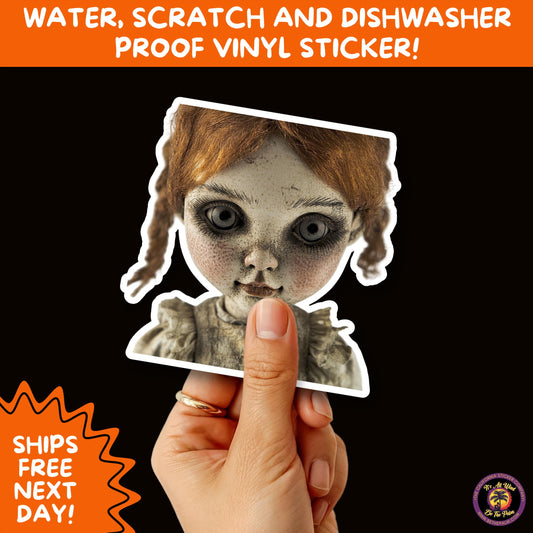 HORROR DOLL STICKERS Spooky Cute Creepy Girl Stickers – Perfect for Halloween, Scrapbooking, and Horror Aesthetic Fans