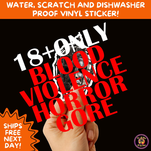 GORE HORROR STICKERS | Creepy Vibe Aesthetic – Blood, Skulls, Guts, and Creepy Vinyl Art for Halloween and Alternative Style Fans