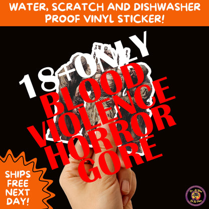 GORE HORROR STICKERS | Creepy Vibe Aesthetic – Blood, Skulls, Guts, and Creepy Vinyl Art for Halloween and Alternative Style Fans