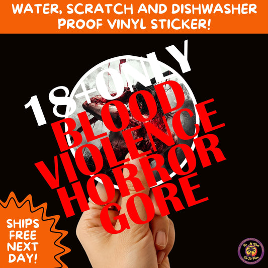 GORE HORROR STICKERS | Creepy Vibe Aesthetic – Blood, Skulls, Guts, and Creepy Vinyl Art for Halloween and Alternative Style Fans