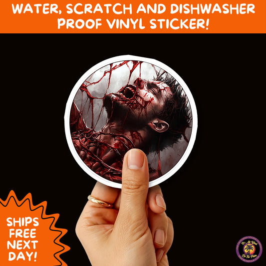 GORE HORROR STICKERS | Creepy Vibe Aesthetic – Blood, Skulls, Guts, and Creepy Vinyl Art for Halloween and Alternative Style Fans