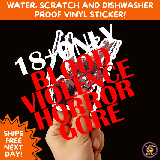 GORE HORROR STICKERS | Creepy Vibe Aesthetic – Blood, Skulls, Guts, and Creepy Vinyl Art for Halloween and Alternative Style Fans