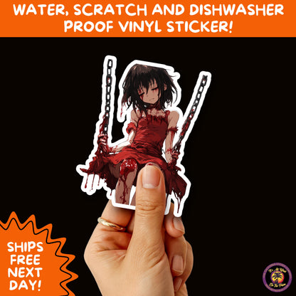 GORE HORROR STICKERS | Creepy Vibe Aesthetic – Blood, Skulls, Guts, and Creepy Vinyl Art for Halloween and Alternative Style Fans
