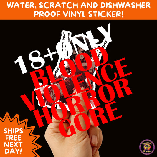 GORE HORROR STICKERS | Creepy Vibe Aesthetic – Blood, Skulls, Guts, and Creepy Vinyl Art for Halloween and Alternative Style Fans