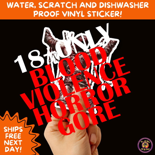 GORE HORROR STICKERS | Creepy Vibe Aesthetic – Blood, Skulls, Guts, and Creepy Vinyl Art for Halloween and Alternative Style Fans