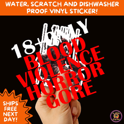 GORE HORROR STICKERS | Creepy Vibe Aesthetic – Blood, Skulls, Guts, and Creepy Vinyl Art for Halloween and Alternative Style Fans