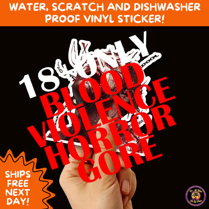 GORE HORROR STICKERS | Creepy Vibe Aesthetic – Blood, Skulls, Guts, and Creepy Vinyl Art for Halloween and Alternative Style Fans