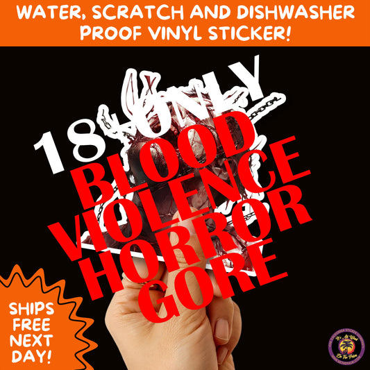 GORE HORROR STICKERS | Creepy Vibe Aesthetic – Blood, Skulls, Guts, and Creepy Vinyl Art for Halloween and Alternative Style Fans