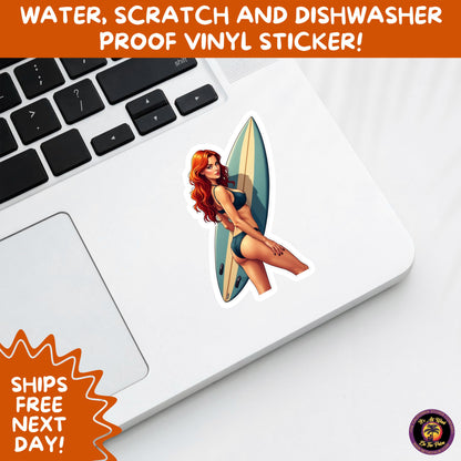 FUN BEACH STICKERS with Bikini Designs, Perfect for Travel Journals, Water Bottles, Tumblers, Laptops, Scrapbooks, and Summer Decor