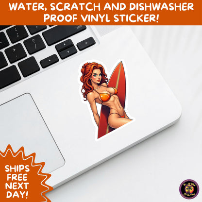 FUN BEACH STICKERS with Bikini Designs, Perfect for Travel Journals, Water Bottles, Tumblers, Laptops, Scrapbooks, and Summer Decor
