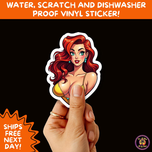 FUN BEACH STICKERS with Bikini Designs, Perfect for Travel Journals, Water Bottles, Tumblers, Laptops, Scrapbooks, and Summer Decor