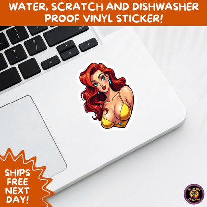 FUN BEACH STICKERS with Bikini Designs, Perfect for Travel Journals, Water Bottles, Tumblers, Laptops, Scrapbooks, and Summer Decor