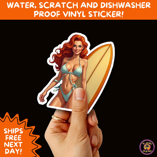 FUN BEACH STICKERS with Bikini Designs, Perfect for Travel Journals, Water Bottles, Tumblers, Laptops, Scrapbooks, and Summer Decor