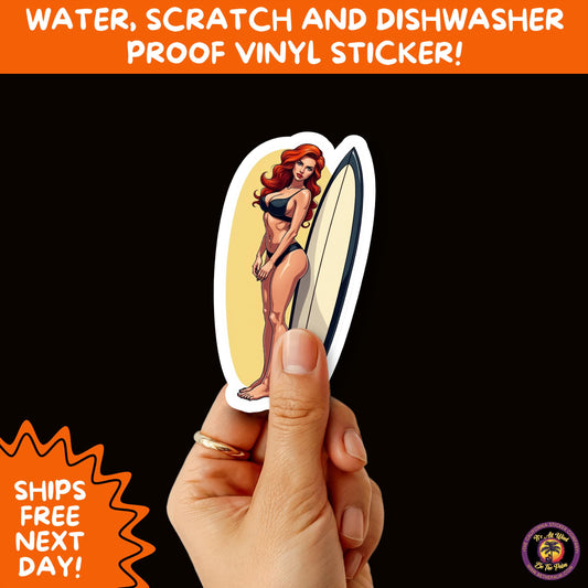 FUN BEACH STICKERS with Bikini Designs, Perfect for Travel Journals, Water Bottles, Tumblers, Laptops, Scrapbooks, and Summer Decor