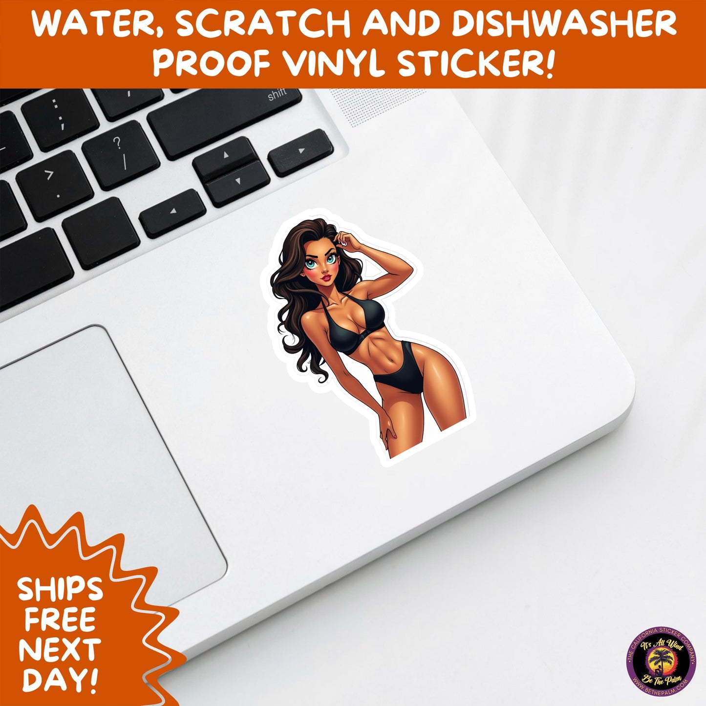 FUN BEACH STICKERS with Bikini Designs, Perfect for Travel Journals, Water Bottles, Tumblers, Laptops, Scrapbooks, and Summer Decor