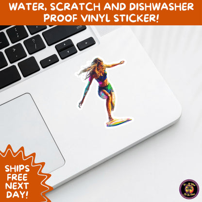 FUN BEACH STICKERS with Bikini Designs, Perfect for Travel Journals, Water Bottles, Tumblers, Laptops, Scrapbooks, and Summer Decor