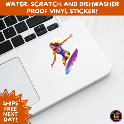 FUN BEACH STICKERS with Bikini Designs, Perfect for Travel Journals, Water Bottles, Tumblers, Laptops, Scrapbooks, and Summer Decor