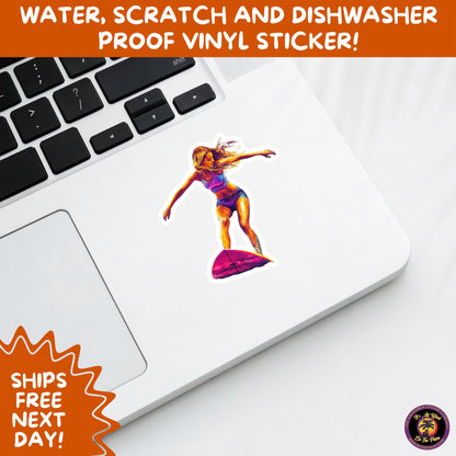 FUN BEACH STICKERS with Bikini Designs, Perfect for Travel Journals, Water Bottles, Tumblers, Laptops, Scrapbooks, and Summer Decor