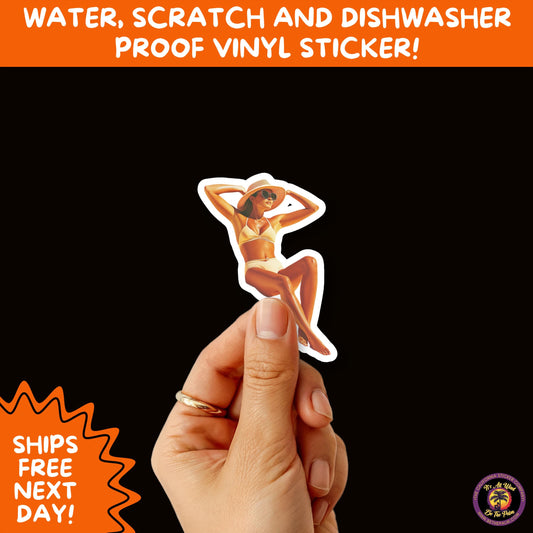 FUN BEACH STICKERS with Bikini Designs, Perfect for Travel Journals, Water Bottles, Tumblers, Laptops, Scrapbooks, and Summer Decor