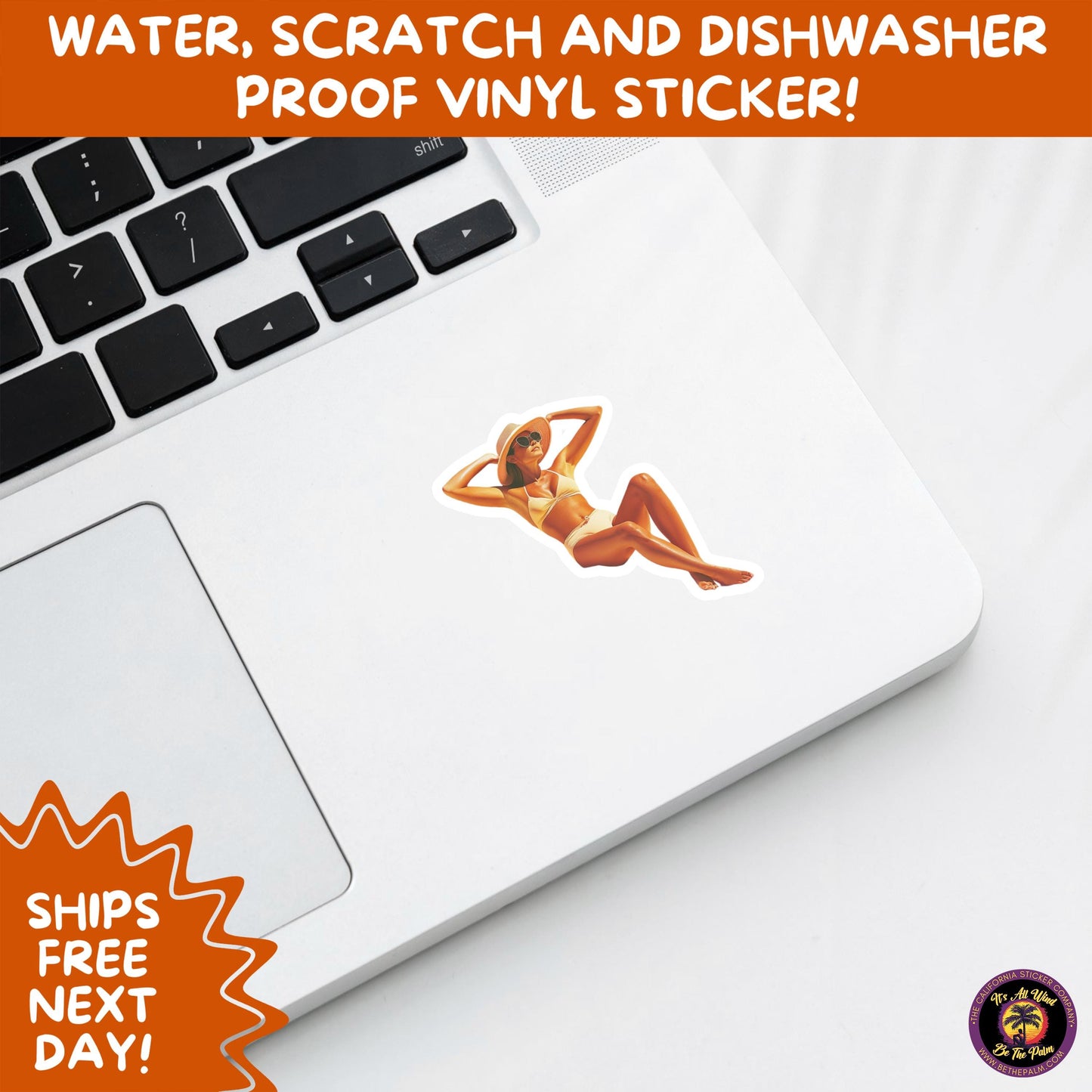 FUN BEACH STICKERS with Bikini Designs, Perfect for Travel Journals, Water Bottles, Tumblers, Laptops, Scrapbooks, and Summer Decor