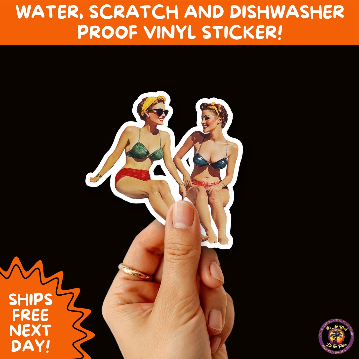 FUN BEACH STICKERS with Bikini Designs, Perfect for Travel Journals, Water Bottles, Tumblers, Laptops, Scrapbooks, and Summer Decor