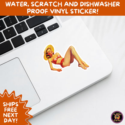 FUN BEACH STICKERS with Bikini Designs, Perfect for Travel Journals, Water Bottles, Tumblers, Laptops, Scrapbooks, and Summer Decor