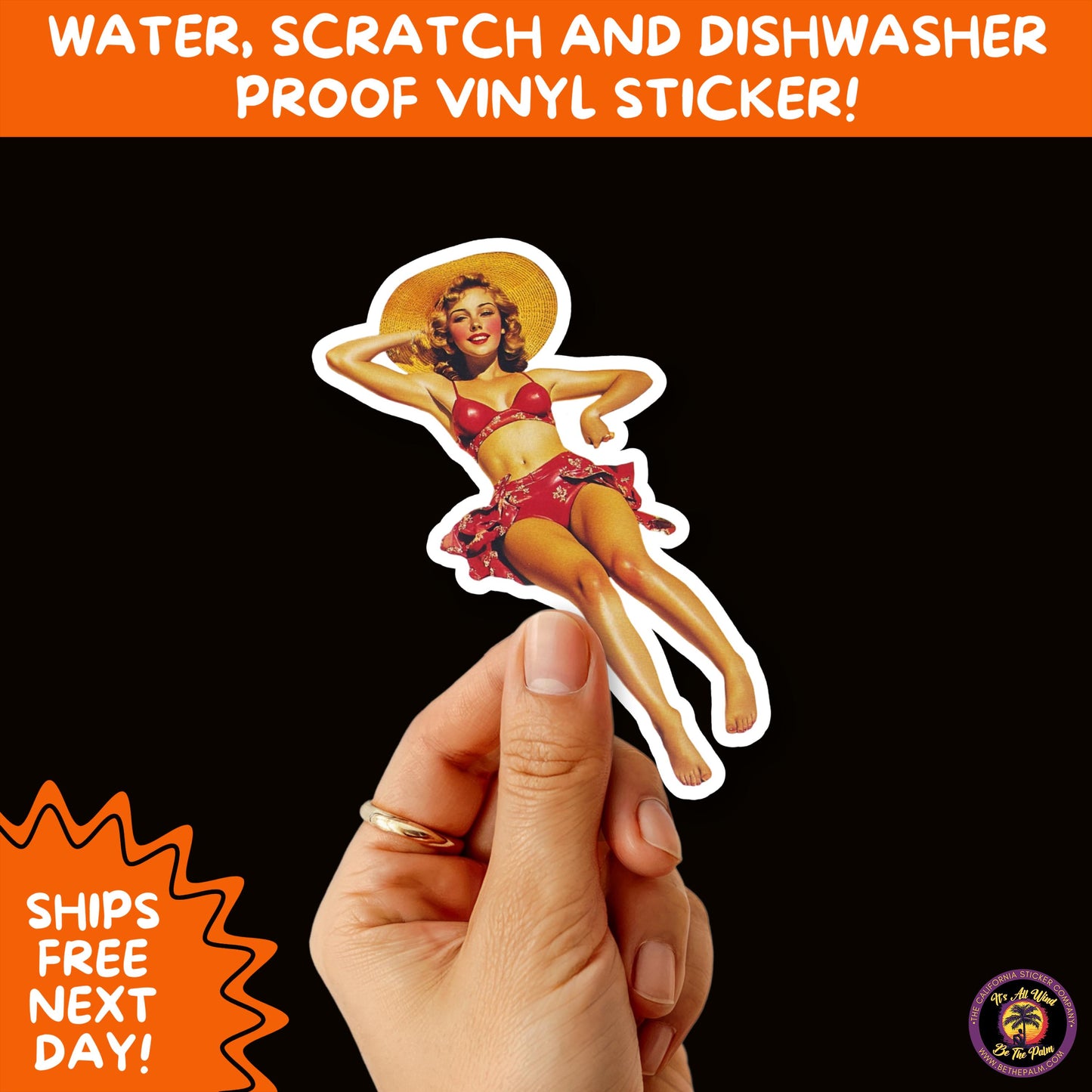 FUN BEACH STICKERS with Bikini Designs, Perfect for Travel Journals, Water Bottles, Tumblers, Laptops, Scrapbooks, and Summer Decor
