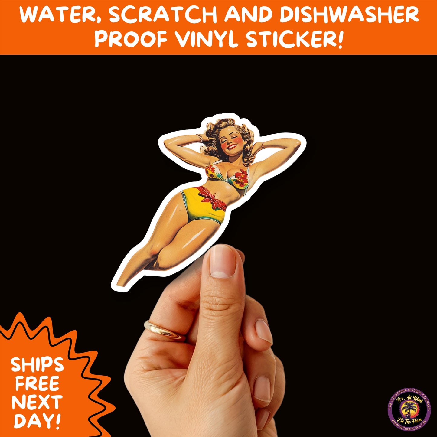 FUN BEACH STICKERS with Bikini Designs, Perfect for Travel Journals, Water Bottles, Tumblers, Laptops, Scrapbooks, and Summer Decor