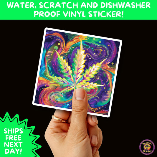 PSYCHEDELIC ART STICKERS | Trippy Groovy Vinyl Decals for Journals, Water Bottles, Laptops, Hippie Aesthetic Stickers for Vibe Lovers