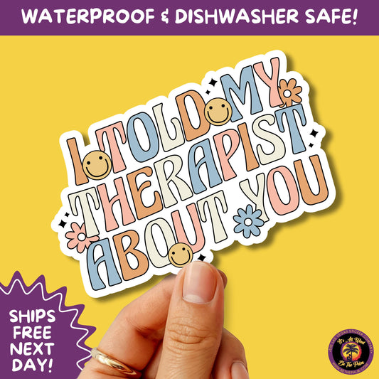 MENTAL HEALTH STICKER | funny sticker, laptop sticker, anxiety, stickers for hydro, vinyl stickers, meme sticker, water bottle sticker