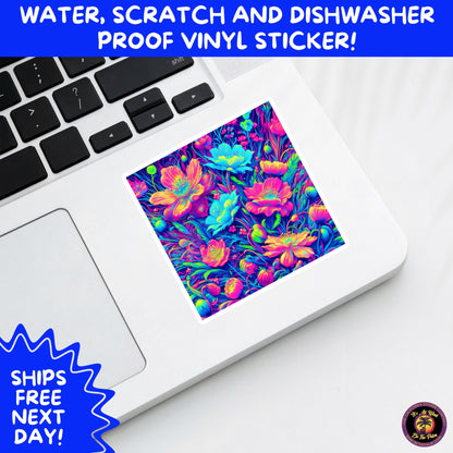 PSYCHEDELIC ART STICKERS | Trippy Groovy Vinyl Decals for Journals, Water Bottles, Laptops, Hippie Aesthetic Stickers for Vibe Lovers