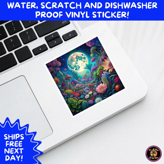 PSYCHEDELIC ART STICKERS | Trippy Groovy Vinyl Decals for Journals, Water Bottles, Laptops, Hippie Aesthetic Stickers for Vibe Lovers