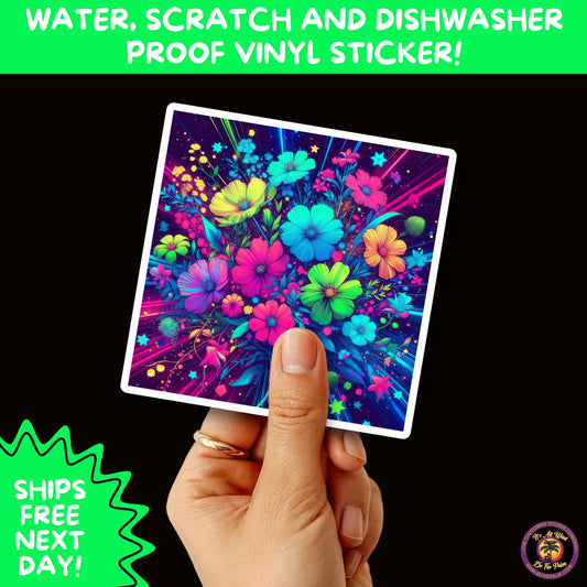 PSYCHEDELIC ART STICKERS | Trippy Groovy Vinyl Decals for Journals, Water Bottles, Laptops, Hippie Aesthetic Stickers for Vibe Lovers