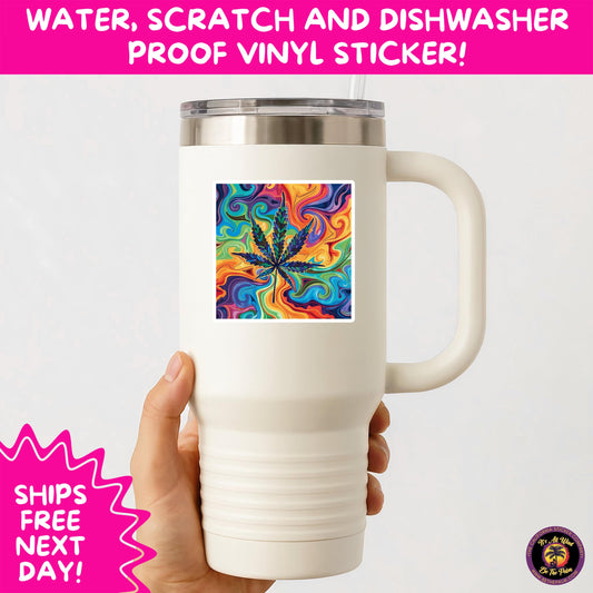 PSYCHEDELIC ART STICKERS | Trippy Groovy Vinyl Decals for Journals, Water Bottles, Laptops, Hippie Aesthetic Stickers for Vibe Lovers