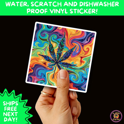 PSYCHEDELIC ART STICKERS | Trippy Groovy Vinyl Decals for Journals, Water Bottles, Laptops, Hippie Aesthetic Stickers for Vibe Lovers
