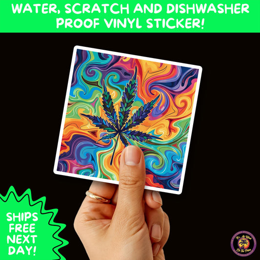 PSYCHEDELIC ART STICKERS | Trippy Groovy Vinyl Decals for Journals, Water Bottles, Laptops, Hippie Aesthetic Stickers for Vibe Lovers
