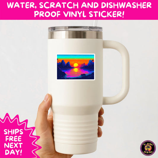 PSYCHEDELIC ART STICKERS | Trippy Groovy Vinyl Decals for Journals, Water Bottles, Laptops, Hippie Aesthetic Stickers for Vibe Lovers