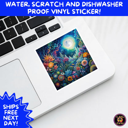 PSYCHEDELIC ART STICKERS | Trippy Groovy Vinyl Decals for Journals, Water Bottles, Laptops, Hippie Aesthetic Stickers for Vibe Lovers