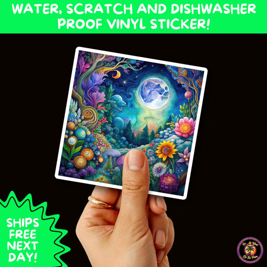 PSYCHEDELIC ART STICKERS | Trippy Groovy Vinyl Decals for Journals, Water Bottles, Laptops, Hippie Aesthetic Stickers for Vibe Lovers