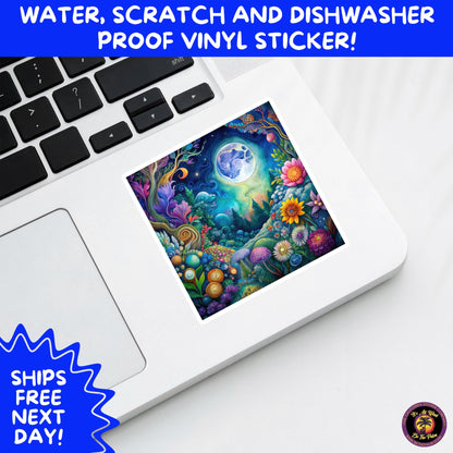PSYCHEDELIC ART STICKERS | Trippy Groovy Vinyl Decals for Journals, Water Bottles, Laptops, Hippie Aesthetic Stickers for Vibe Lovers