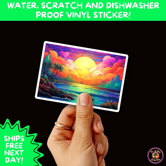 PSYCHEDELIC ART STICKERS | Trippy Groovy Vinyl Decals for Journals, Water Bottles, Laptops, Hippie Aesthetic Stickers for Vibe Lovers