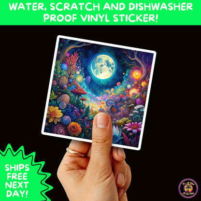 PSYCHEDELIC ART STICKERS | Trippy Groovy Vinyl Decals for Journals, Water Bottles, Laptops, Hippie Aesthetic Stickers for Vibe Lovers