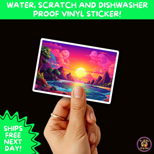 PSYCHEDELIC ART STICKERS | Trippy Groovy Vinyl Decals for Journals, Water Bottles, Laptops, Hippie Aesthetic Stickers for Vibe Lovers