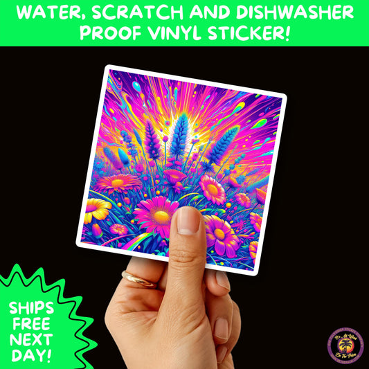 PSYCHEDELIC ART STICKERS | Trippy Groovy Vinyl Decals for Journals, Water Bottles, Laptops, Hippie Aesthetic Stickers for Vibe Lovers
