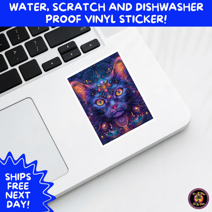 PSYCHEDELIC ART STICKERS | Trippy Groovy Vinyl Decals for Journals, Water Bottles, Laptops, Hippie Aesthetic Stickers for Vibe Lovers